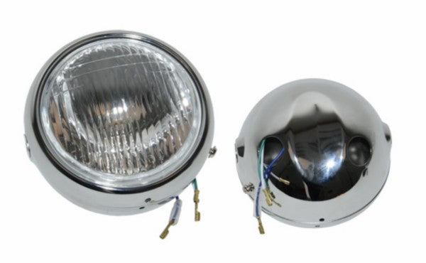 Koplamp Rond Compleet A-kwaliteit 145mm Chroom Yamaha, FS1