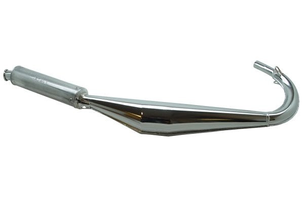 Uitlaat Jamarcol Onderlangs (Made In EU) Chroom Minarelli AM6, DT50R, DT50SM, Xsm, Xtm
