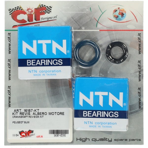 Lager+keerringset Cif Krukas Vertikaal Ntn Buxy, Looxor, PEUGEOT-2T, Speedake, Speedfight 2, Tkr, Viva, Zenith