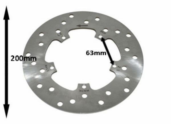 Remschijf Piaggio Origineel 5-GAATS voor 200mm Runner, ET2-ET4, Fly, Lxv, Primavera, Sprint, Vespa Lx, Vespa S, Zip Sp 56395R