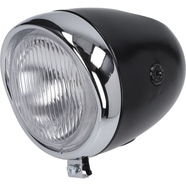 Koplamp Guia Ei-model 130mm Zwart Bromfiets, Classic, Puch, Puch Maxi