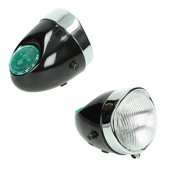 Koplamp Oldtimer Maxi-n Zwart Puch Maxi, Puch