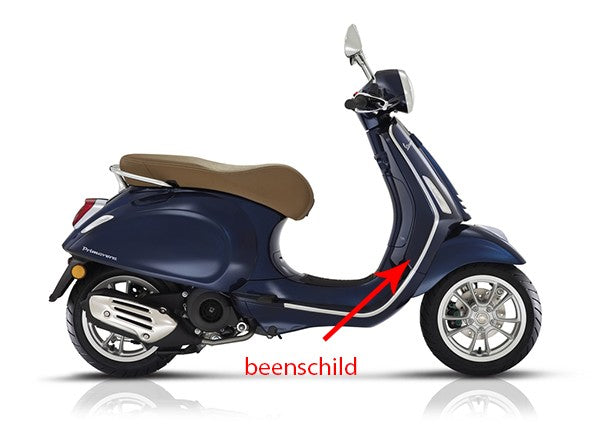 Beenschild Piaggio Origineel Blauw met 289/A Primavera 1B003620000DK
