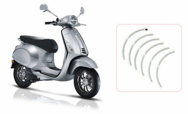 Stickerset Piaggio Origineel Achterwiel Zwart Elettrica, Primavera, Sprint 2H002850000A3