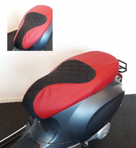 Buddydek Regia (Made In EU) Vespa Exclusief Diamant Rood/zwart Primavera, Sprint=op=op