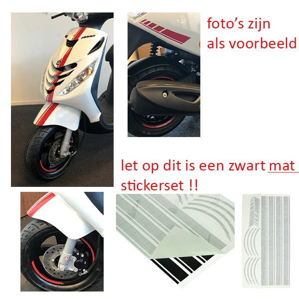 Stickerset Sport EURO-2/4/5 AMG Zwart Mat 14-DELIG ZIP2000
