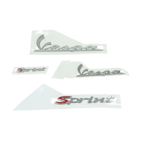 Stickerset Vespa Chroom 4-DELIG Sprint