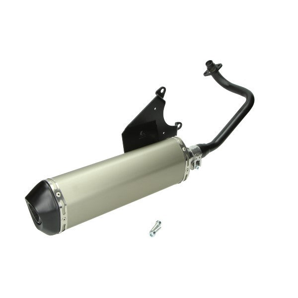 Uitlaat Jamarcol Ovaal EURO-2 (Model Akrapovic) Alu/zwart Sco Piaggio 4T-2V, Zip 4T