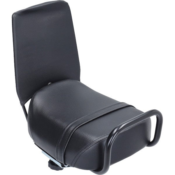 Duo-seat + Rugsteun (Made In EU) Zwart Agm Goccia, Bromfiets Vespa