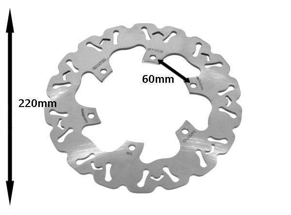 Remschijf Malossi Wave 6-GAATS 220mm Beverly, MP3, Nexus, Gts 250cc, Gts 300 HPE, Gts Super 300cc, Gtv 6215330
