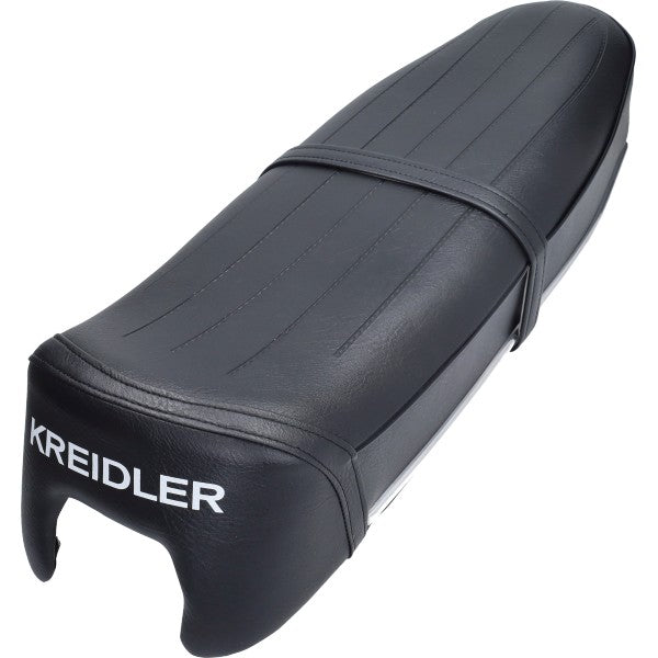 Buddyseat Model 1973 + Woord Open Lengte Strepen (Made In EU) Zwart Kreidler 27.94.95