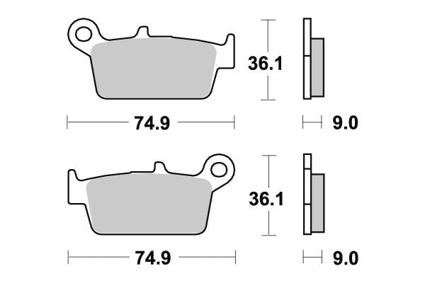 SBS remblokset voor China Retro/Torino, KB-K12, Lead, NSR, Scout