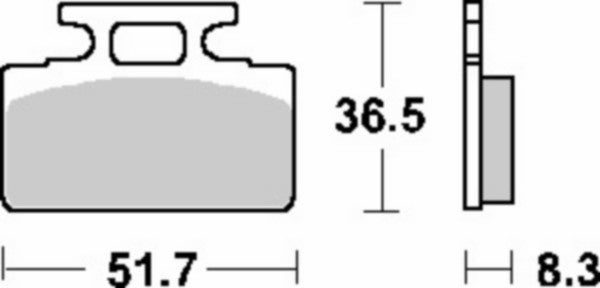Remblokset SBS voor AGM Goccia GEV1000, Mio, Tonik, Yup 110HF