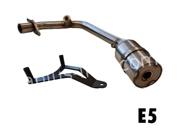RVS Uitlaatbocht + Ophanging Vespa Sprint / Primavera / Piaggio Zip E5 i-Get