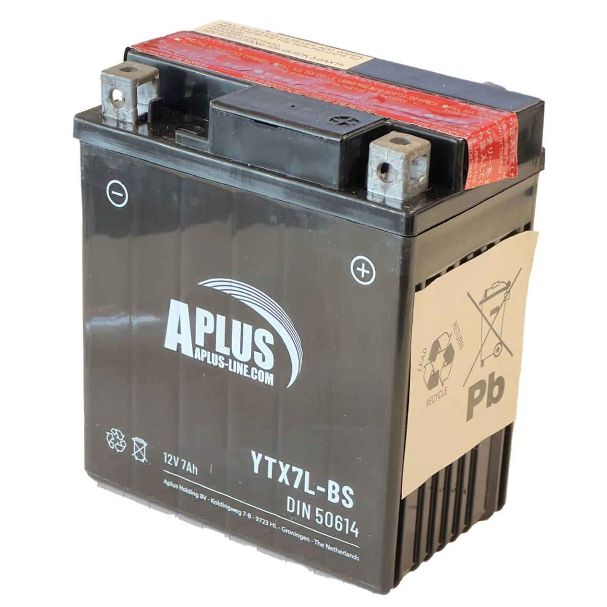 Accu Aplus YTX7L-BS / DTX7L-BS 12V 6Ah – Piaggio Zip iGet / Liberty iGet / Vespa Primavera / Sprint