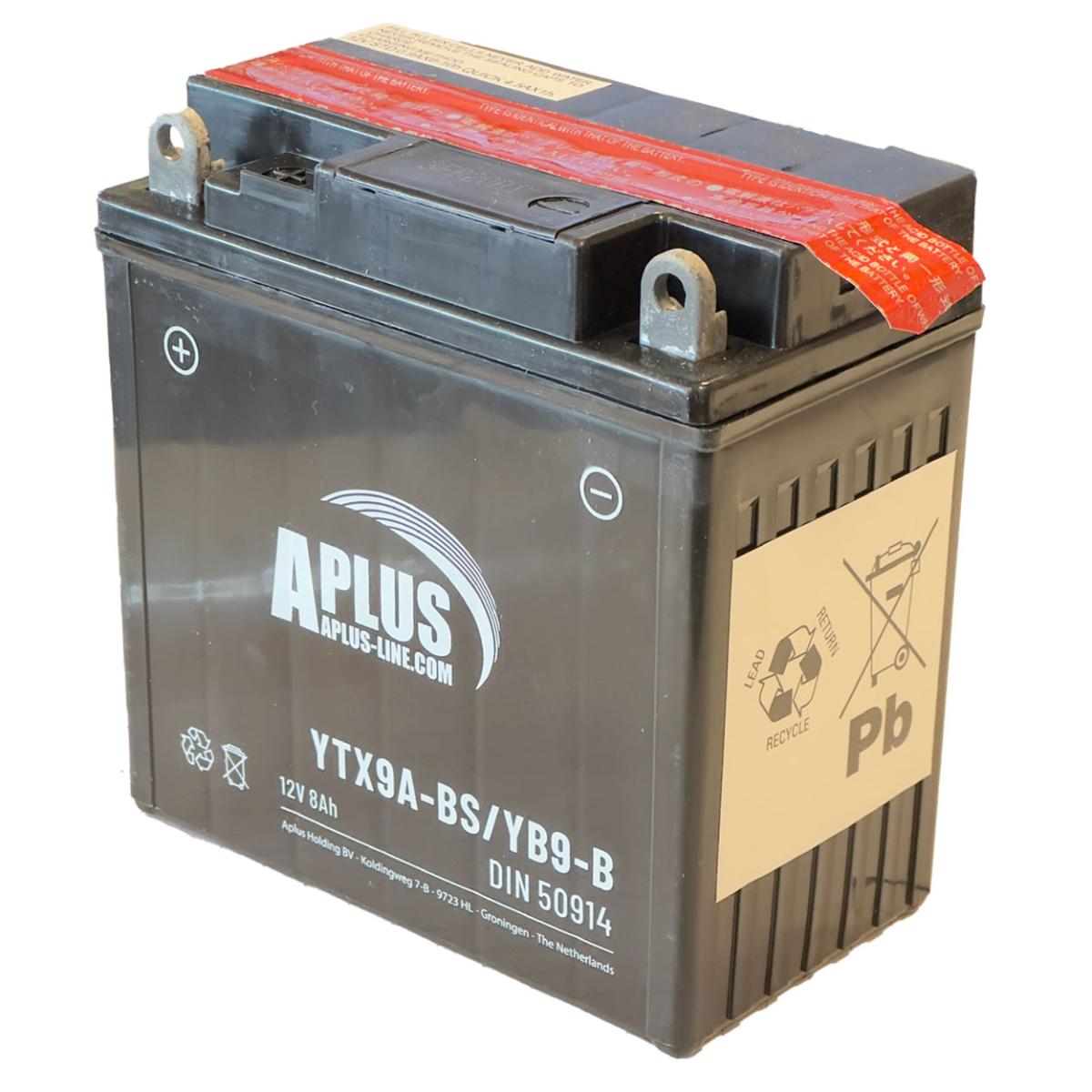 Accu Aplus YTX9A-BS / YB9-B 12V 8Ah – Vespa LX / S / ET 4T / Piaggio Fly / Liberty / Gilera Runner