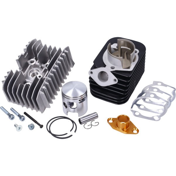Cilinder Pinasco + Cilinderkop Pen 12 Evoten Quadro 80cc Citta, Vespa, Ciao, Si, Bravo, Grillo 26028507