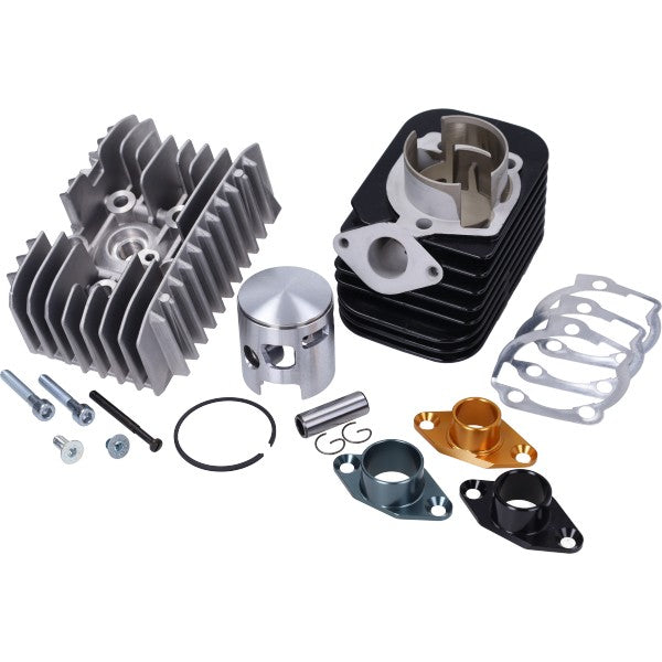 Cilinder Pinasco + Cilinderkop Pen 12 80cc Evoten Quadro Full Citta, Vespa, Ciao, Si 26028508