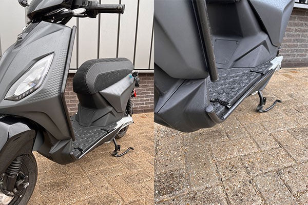 Sierbeugelset Regia Voorschem+treeplank (Made In EU) Zwart Hoogglans PIAGGIO1 (One)