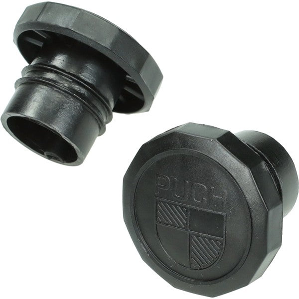 Benzinetankdop + Logo A-kwaliteit Zwart Puch Maxi, Puch