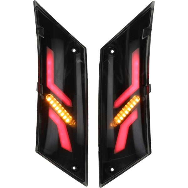 Knipperlichtset POWER1 LED Matrix E24 Keurmerk SP-1 Achter Smoke Piaggio