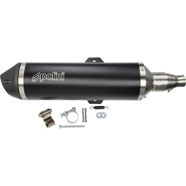 Uitlaat Polini EURO-4 Racing RVS Piaggio Zwart MP3 500cc 190.0065