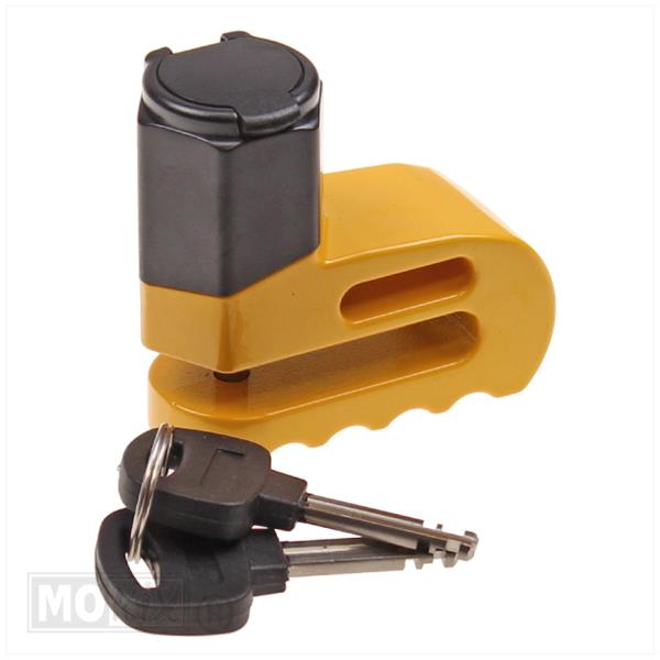 Schijfremslot MKX mini 5.5 mm – Geel (compact)