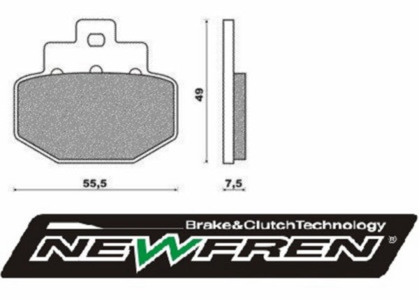 Remblokset Newfren Achter Primavera, Dna 180cc, Gts 125cc, Gts Alle Mod., Gts Super 300cc, Gtv, Runner 180cc, Runner 200cc Vxr FD0298