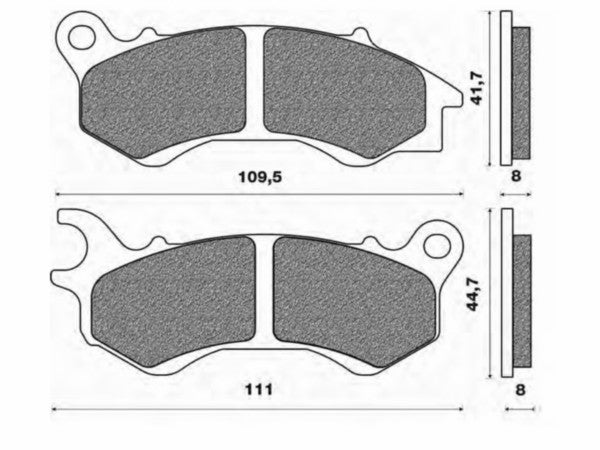 Remblokset Newfren Elect Cargo Agility 125, Honda NSC50R, Nsc 50, Pcx 125, Pcx 150, Peop One 125, Django, Vision 4T 2012 FD0467