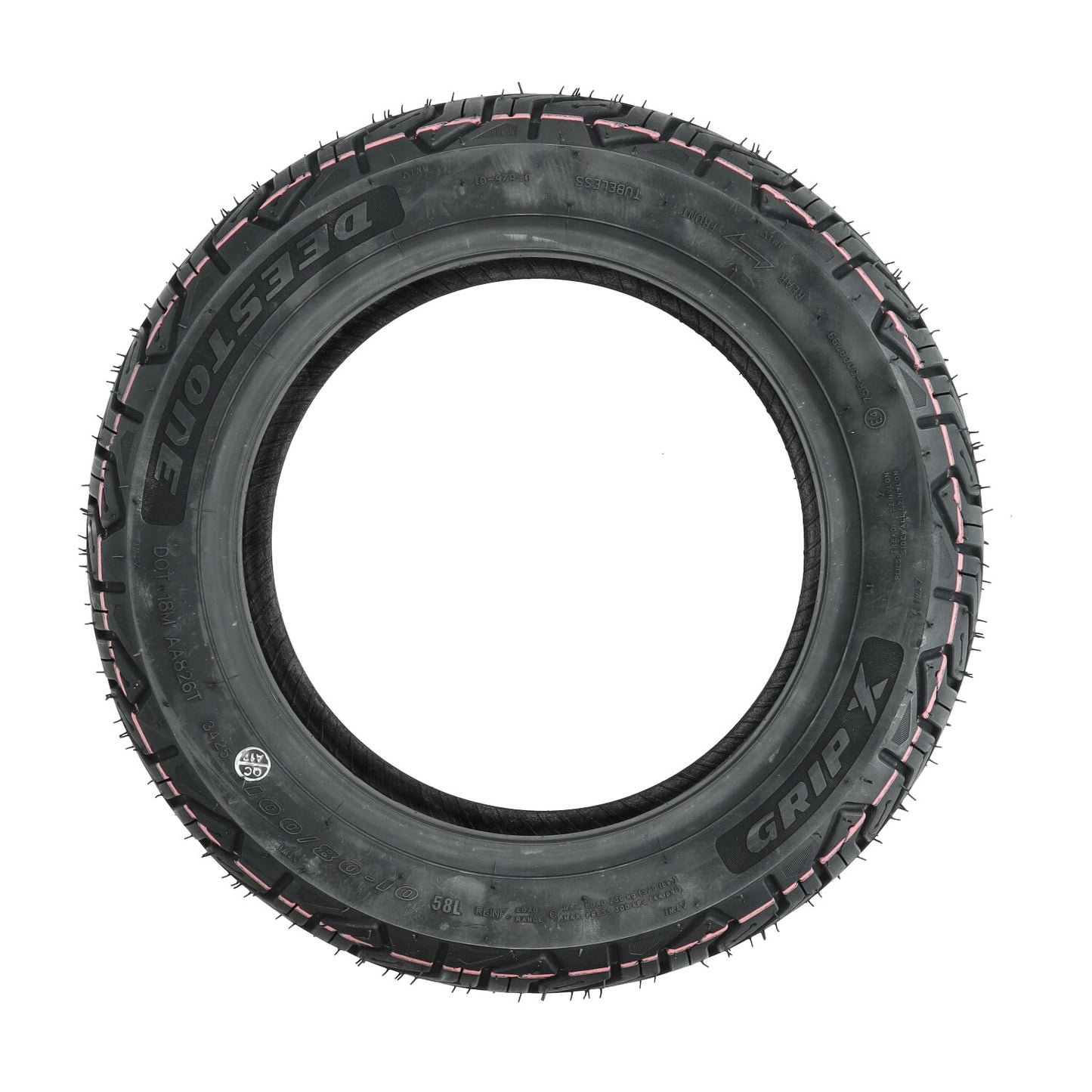 Deestone Grip X Buitenband 100/80-10 TL 58L – Scooterband D825/D826