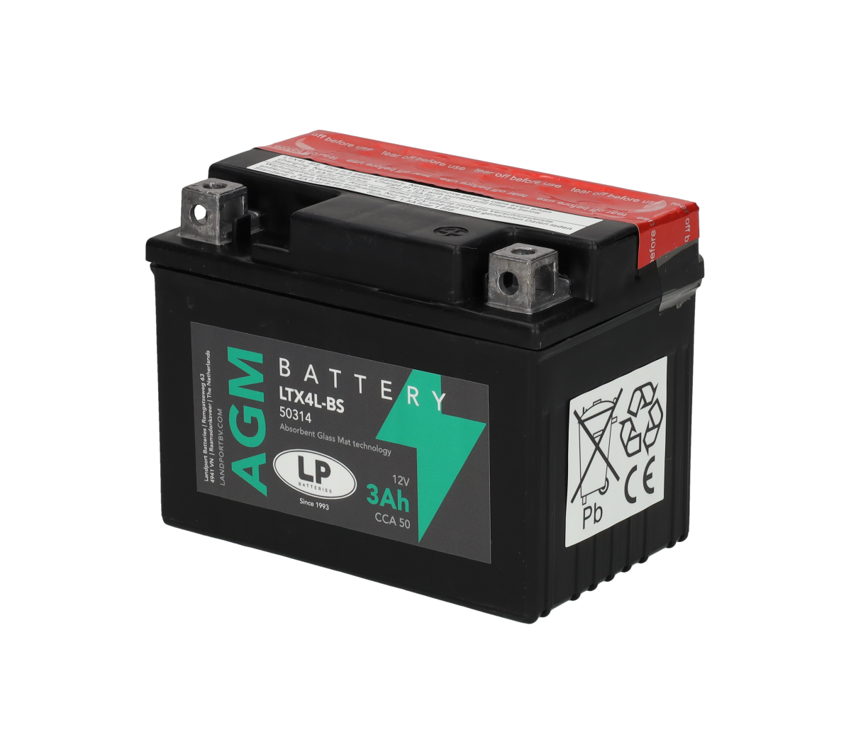 Accu Landport YTX4L-BS / LTX4L-BS 12V – Piaggio / Kymco / SYM / Suzuki / Gilera / Honda