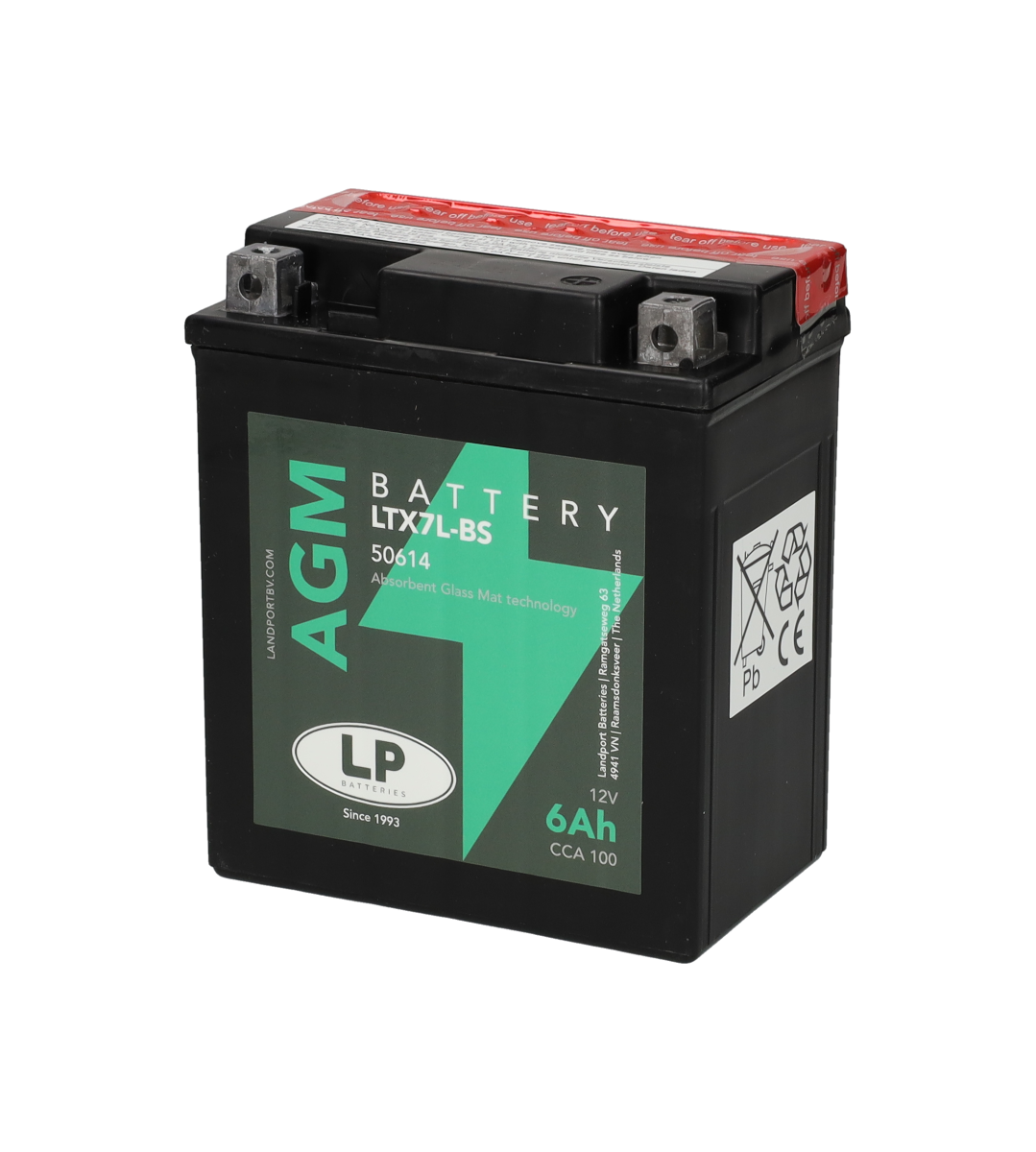 Accu Landport YTX7L-BS / LTX7L-BS 12V 6Ah – Vespa Primavera / Sprint / Piaggio Zip IGET 4T / Honda PCX