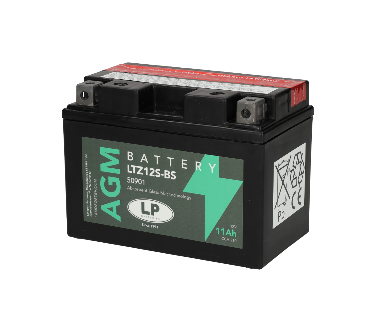 Accu Landport AGM YTZ12S-BS / LTZ12S-BS / 50901 12V 11Ah 210A