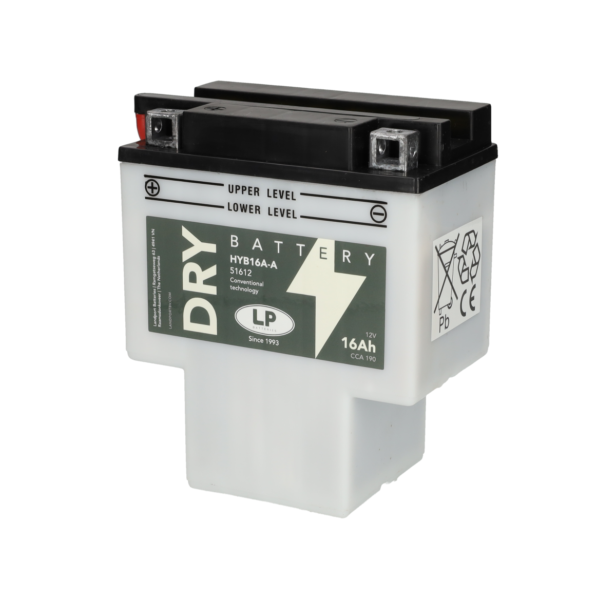 Accu Landport 51612 / HYB16A-A accu (12V, 16Ah, 200A)
