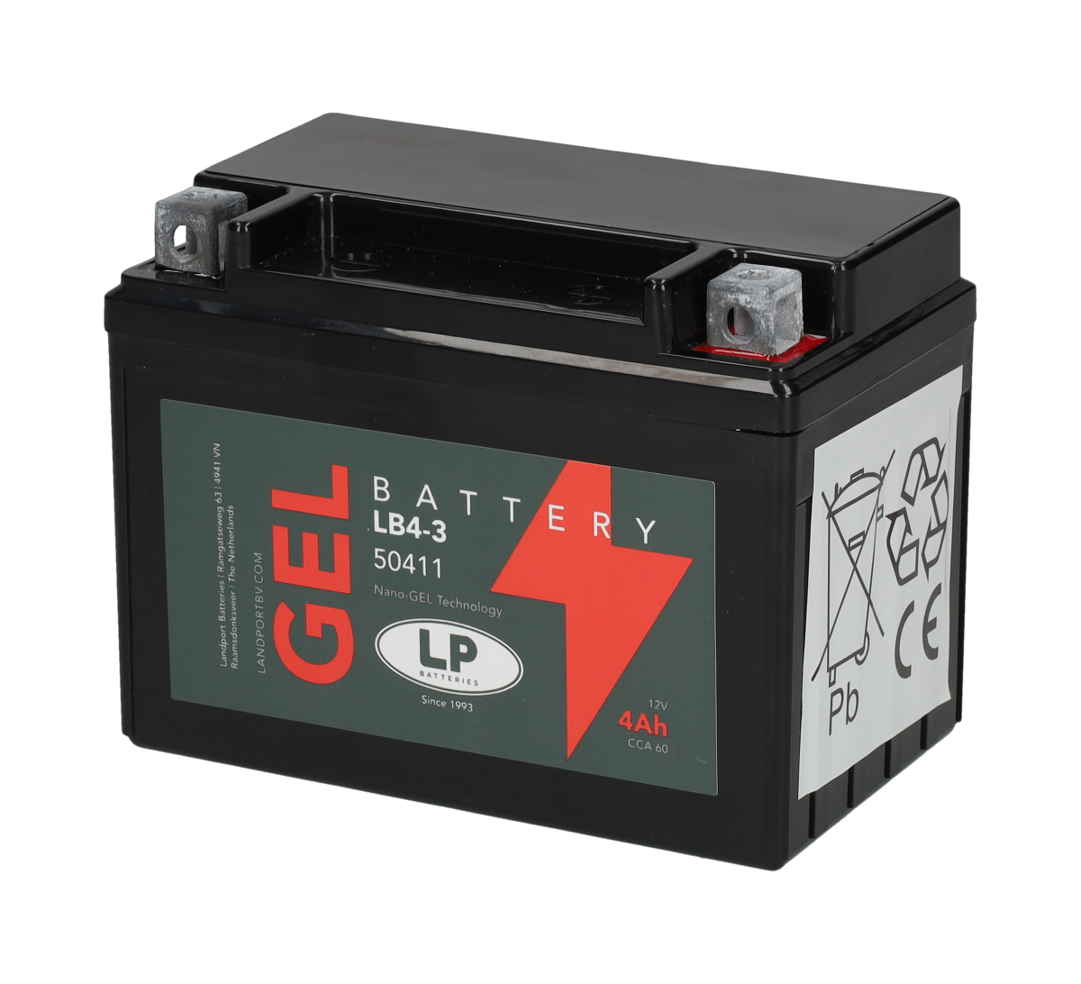 Accu Landport MG4HL-B-L / GB4L-B / LB4-3 12V 4Ah – Yamaha Aerox / Peugeot Speedfight / Gilera Runner / Aprilia SR / MBK Nitro