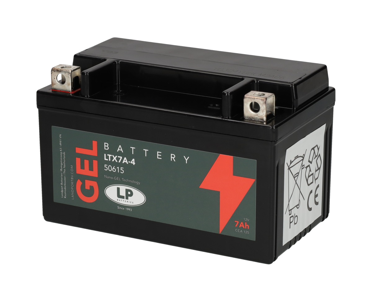 Accu Landport GEL LTX7A-4 / GTX7A-4 12V 7Ah – Kymco / SYM / Peugeot / Yamaha / Suzuki / Aprilia