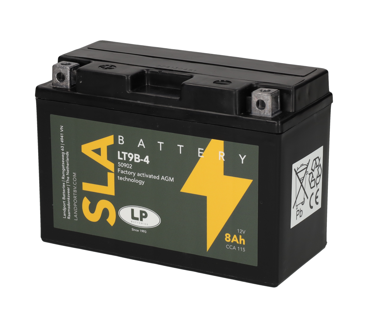 Accu Landport AGM 50902 / YT9B-4 / YT9B-BS 12V 8Ah 115A