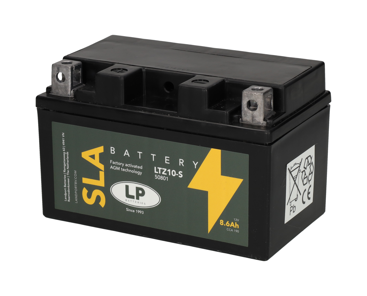 Accu Landport SLA YTZ10-S / LTZ10-S 12V 8.6Ah 190A – Honda Hornet / CBR / Yamaha T-Max / FZ8