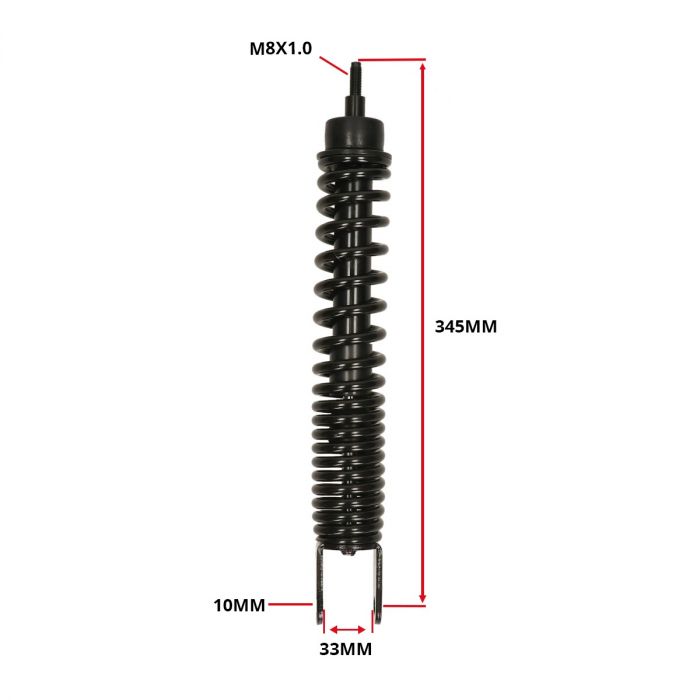 Schokbreker Piaggio Fly / Zip / Vespa LXV / LX / S 335mm zwart origineel 667967