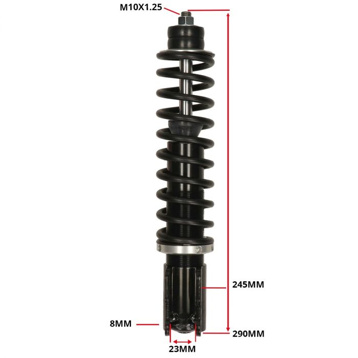 Schokbreker verstelbaar Vespa ET2-4 / LXV / LX / S / Piaggio Zip SP 210mm YSS