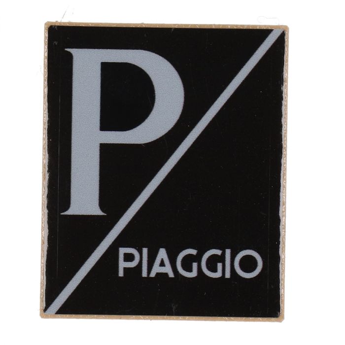 Sticker logo voorscherm Vespa LX / LXV / S / Primavera / Sprint / GTS / GTV zwart/zwart