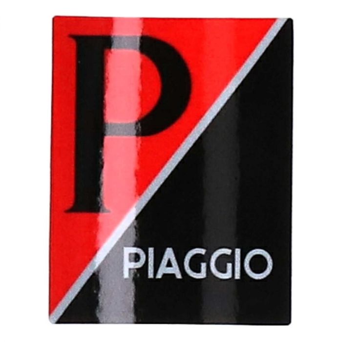 Sticker logo voorscherm Vespa LX / LXV / S / Primavera / Sprint zwart/rood