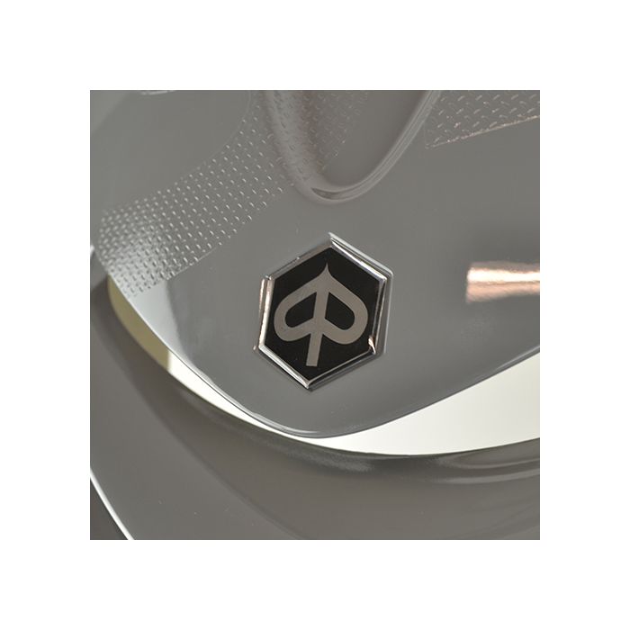 Sticker Piaggio 3D logo voorscherm Piaggio Zip / Fly zwart / chroom
