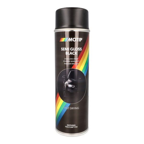 Motip spuitlak zwart zijdeglans 500 ml 04001