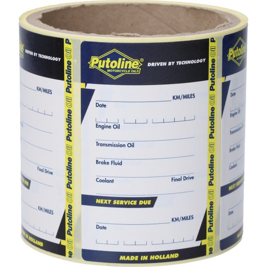 Putoline serviceherinnering etiketten rol 100 stuks 80277