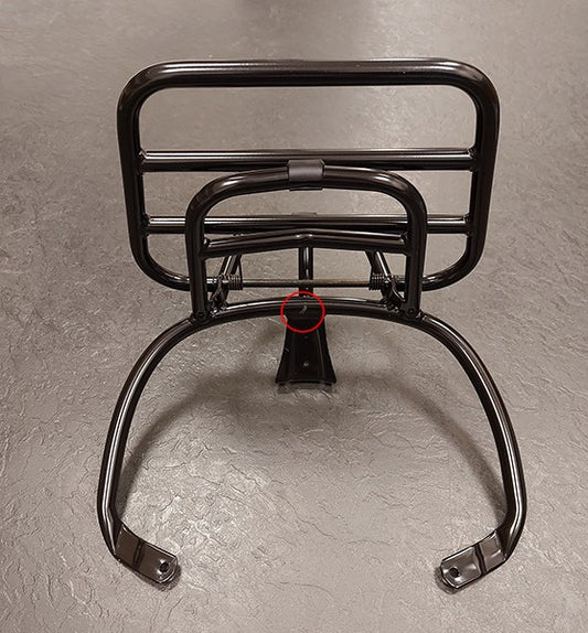 achterdrager Origineel opklapbaar !! SCHADE !! zwart vespa, primavera, sprint 606001m