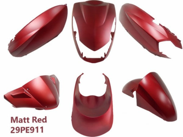 Plaatwerkset POWER1 EURO-2 Peugeot Rood Mat 6-DELIG Kisbee