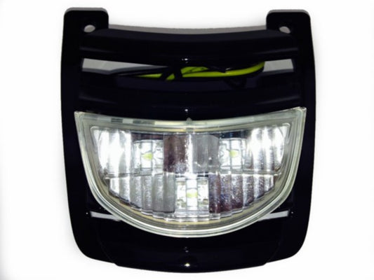 Rooster + LED Lamp Voorscherm Zwart Glans Vespa S