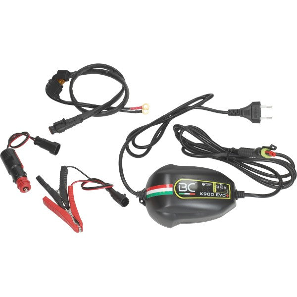 Acculader BC 6V/12V Compleet met Kabels 1-2-100AH K900 Evo+