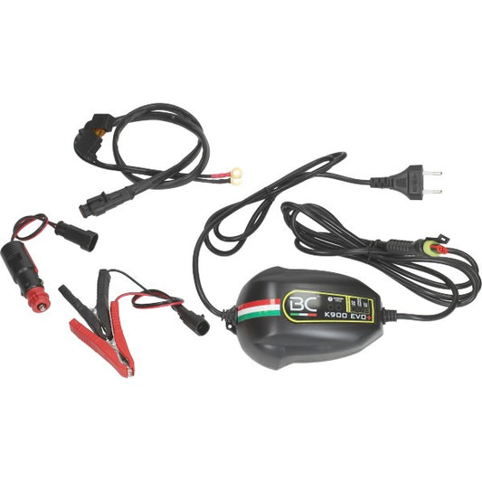 Acculader BC 6V/12V Compleet met Kabels 1-2-100AH K900 Evo+